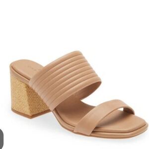Caslon "Lamia" 3" block heel slip on sandal with open toe size 11 NWT
